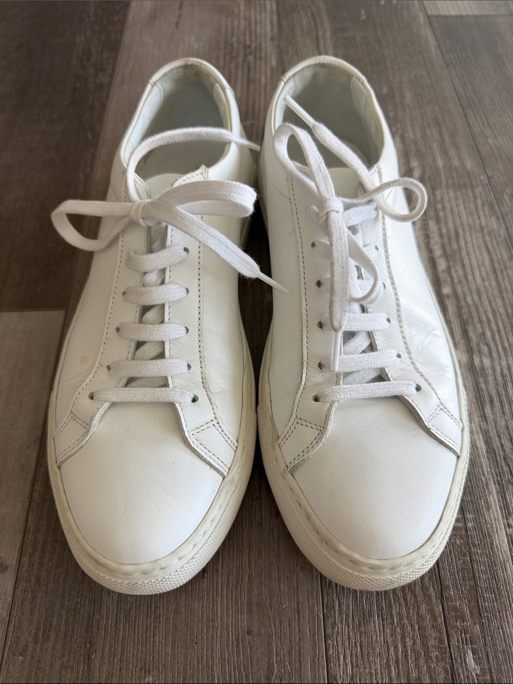 Common Projects White Leather Low-Top Sneakers